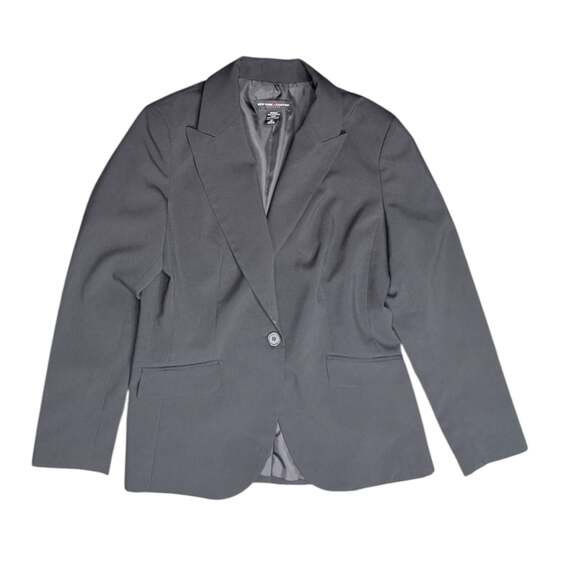 New York & Company Jackets & Blazers - New York & Company Women's Black One-Button Stretch Blazer Size 12